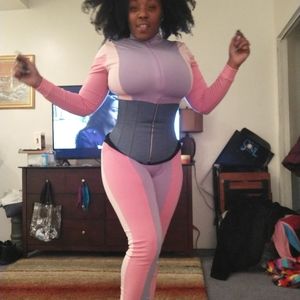 Denim corset w/g-string